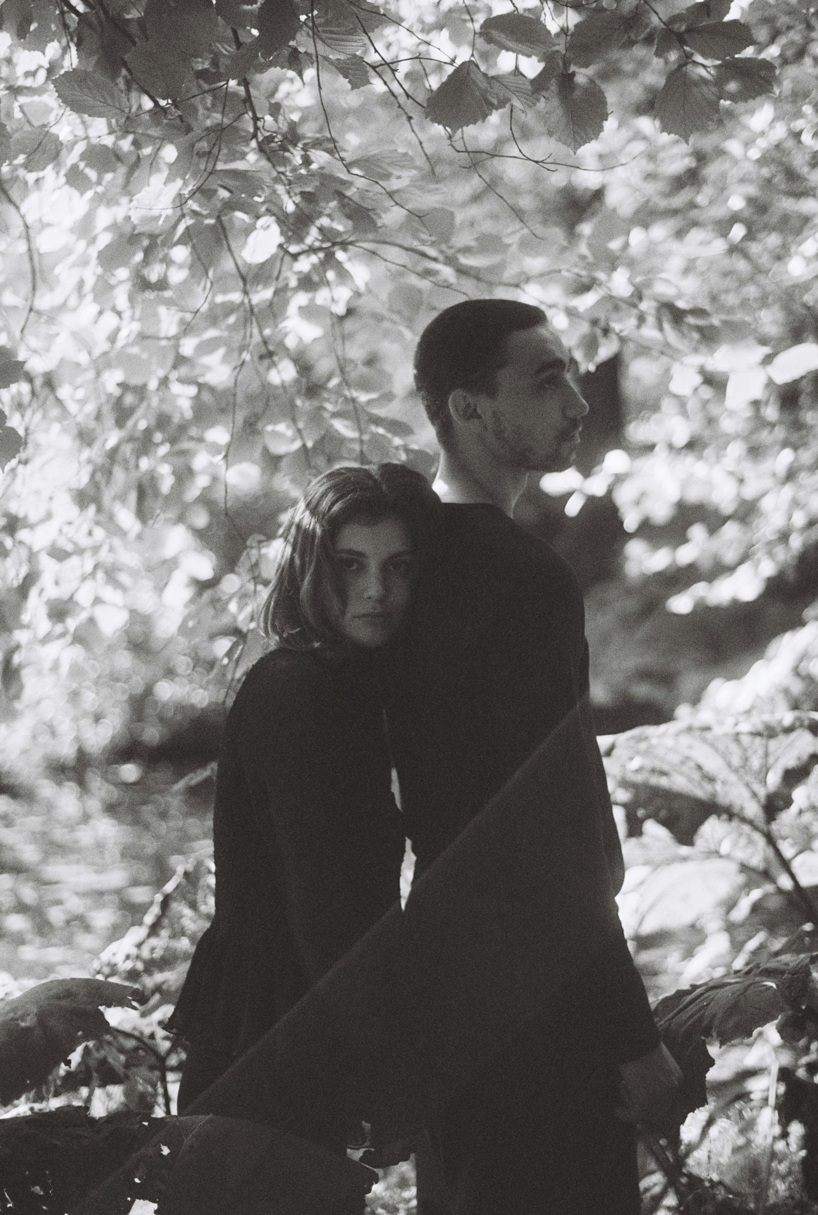 Natural engagement shoot in a Yorkshire landscape